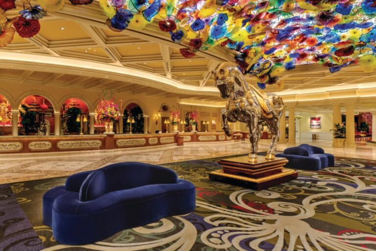 lobby of the Bellagio in las vegas mgm resorts 1024x683