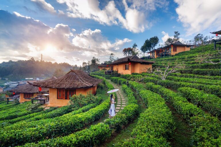 asian woman wearing chinese traditional dress ban rak thai village mae hong son province thailand 1024x683