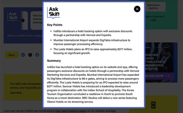 ask skift summary