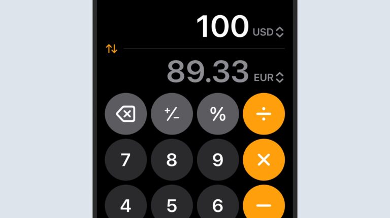 iphone calculator currency converter