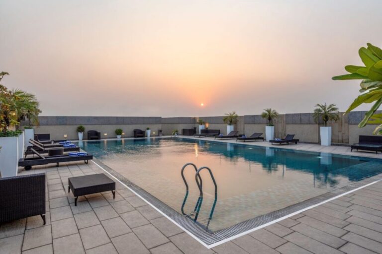 Swimming pool at Svelte Delhi a member of Radisson Individuals scaled 1024x683