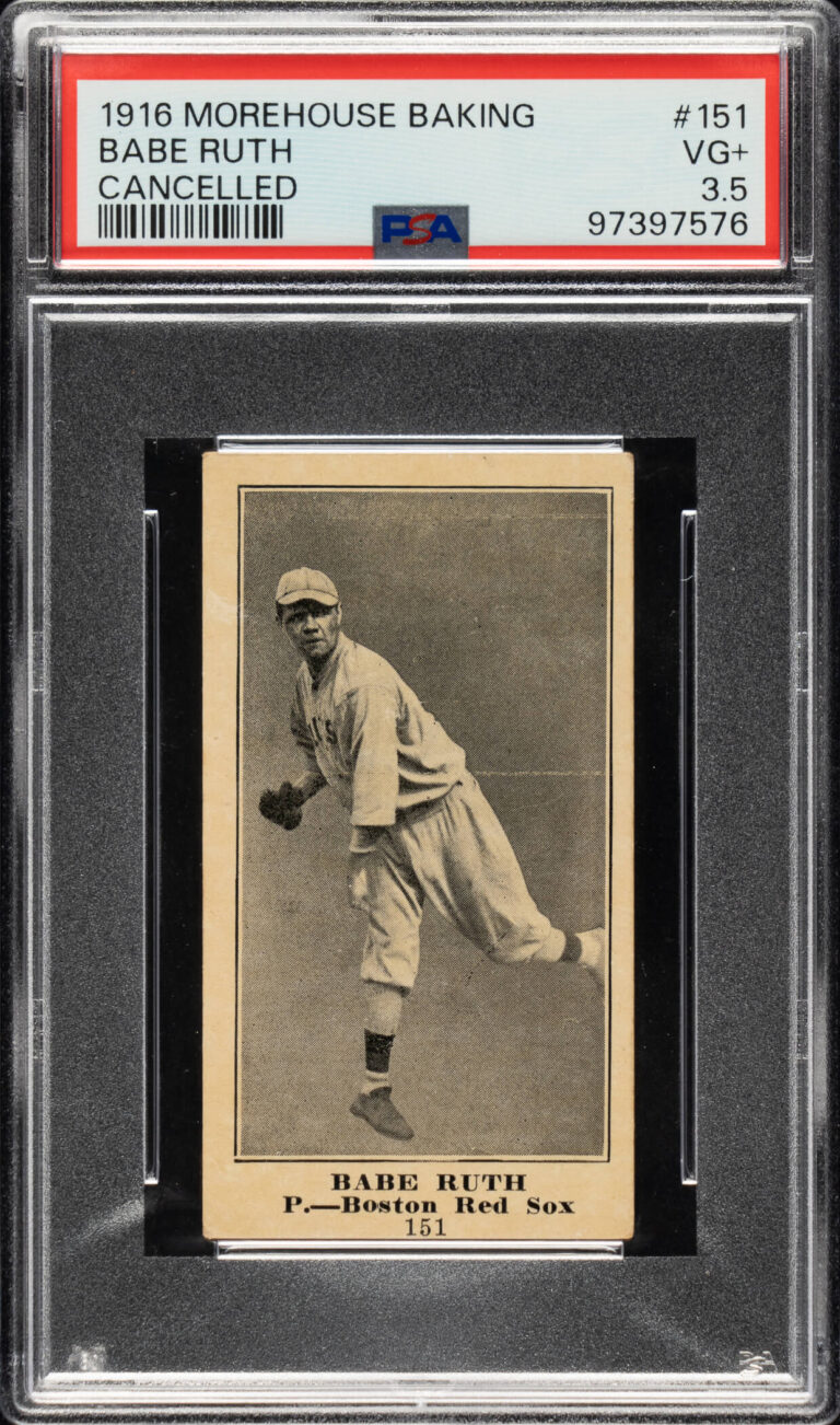 1916 M101 4 Morehouse Baking 151 Babe Ruth Rookie PSA VG 3.5 REA Fall 1