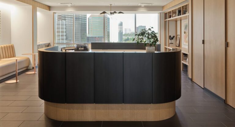 Azoff Los Angeles Workplace Interior Reception e1730828242896