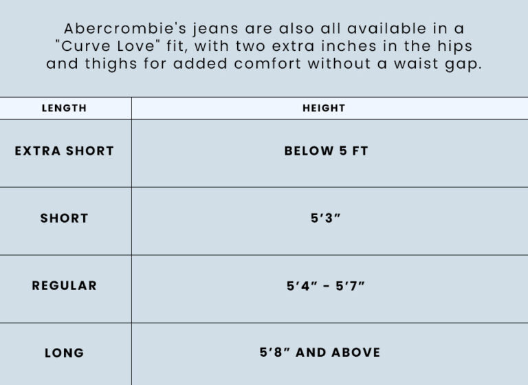 the everygirl in article abercrombie sizing chart