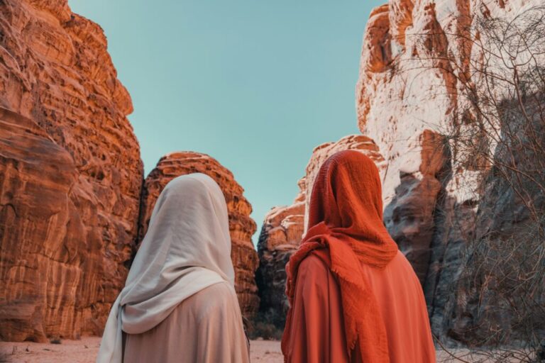 Saudi Tourism two women in Neom 1024x683