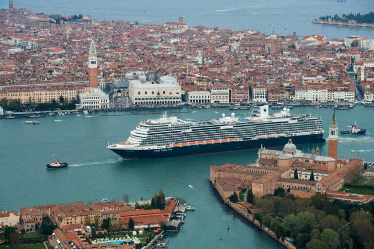 aerial view of holland america line cruise ship on the grand canal in venice source carnival corp 1024x683